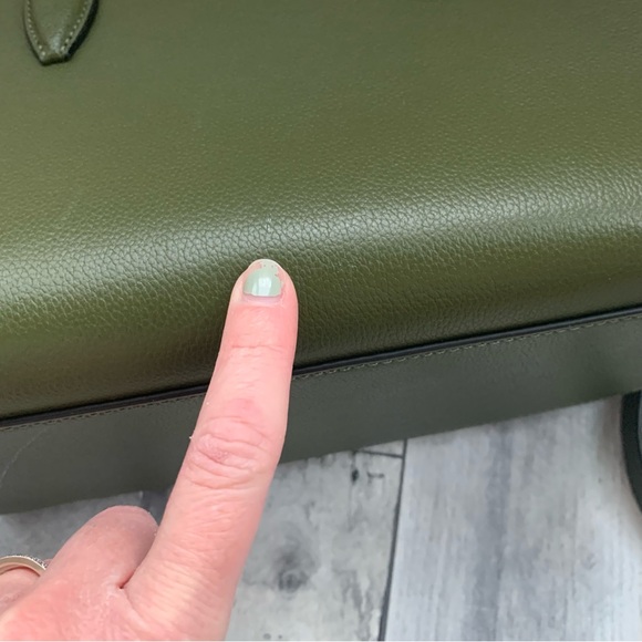 Kate Spade Rowe Small Top Zip Satchel Pebbled Leather in Enchanted Green - 1566 - Picture 8 of 11